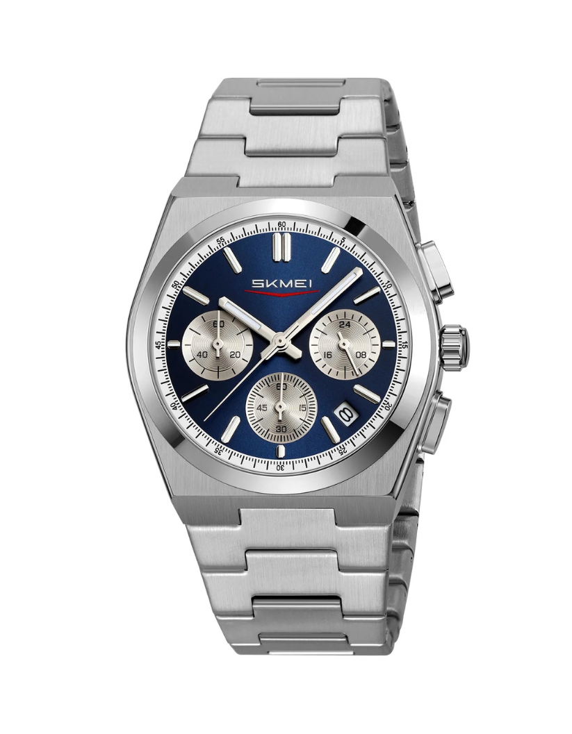 Skmei 9371 Analog Digital Quartz Stainless Steel Waterproof Wristwatch