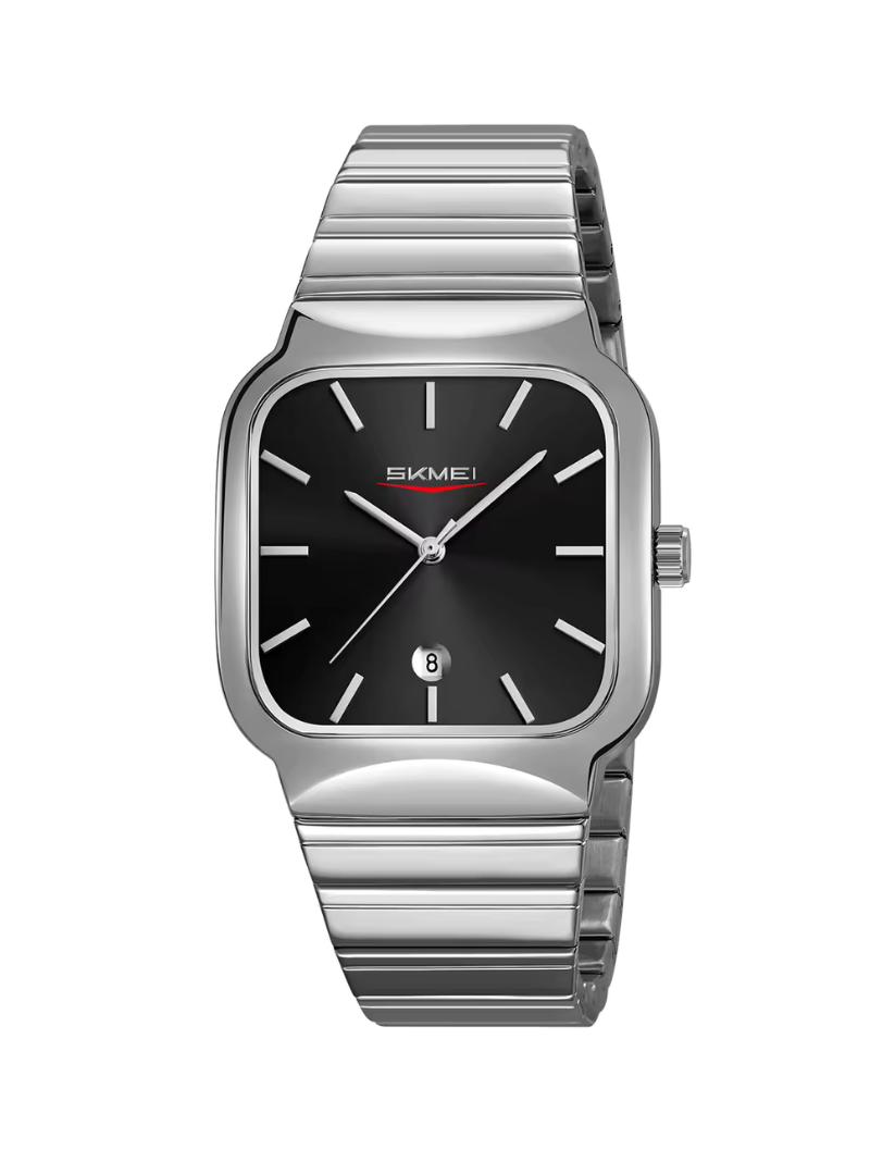 SKMEI 9361 Men's Quartz Watch Square Case Stainless Steel