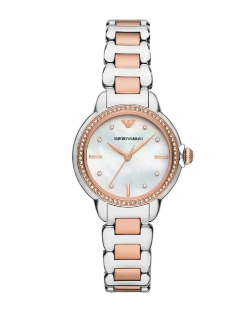 Emporio Armani Mia Two-tone Stainless Steel Mother Of Pearl Dial Quartz Watch for Ladies - AR11569