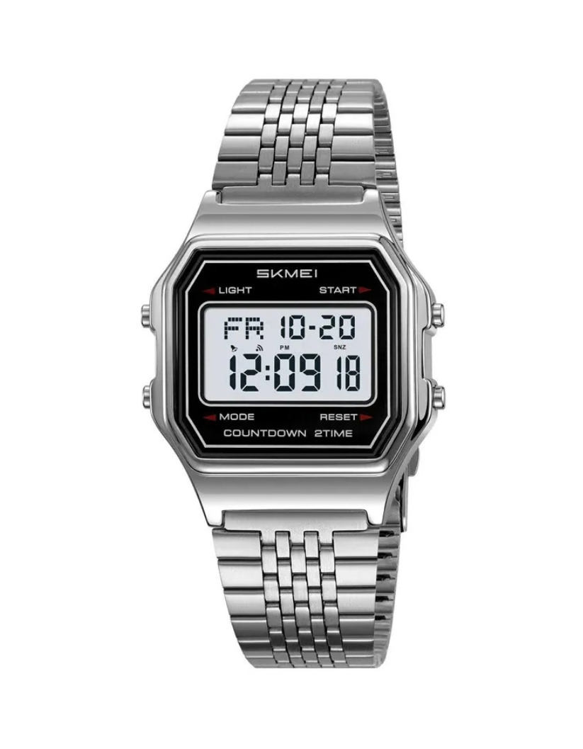 SKMEI 2465 Silver Digital Stainless Steel Watch 3ATM