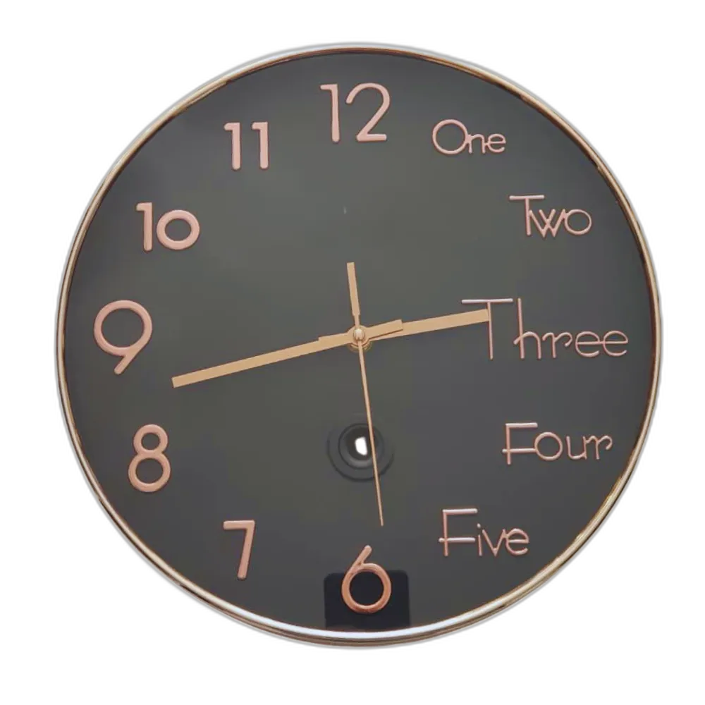 Home Decoration Round Plastic Wall Clock