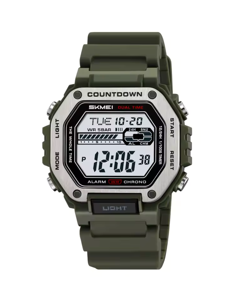 Skmei 2522 Men Green Sport Waterproof Digital Watch