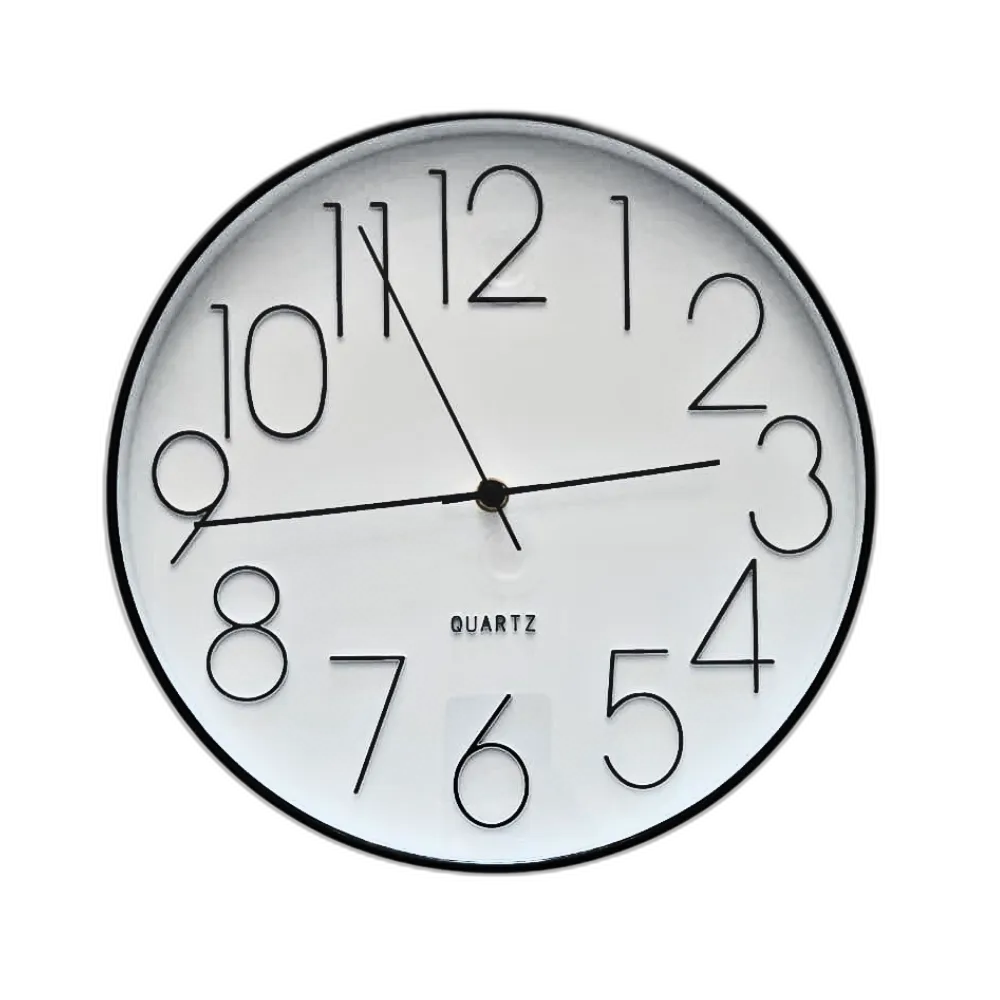 Home Decoration Round Plastic Wall Clock