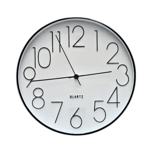 Home Decoration Round Plastic Wall Clock