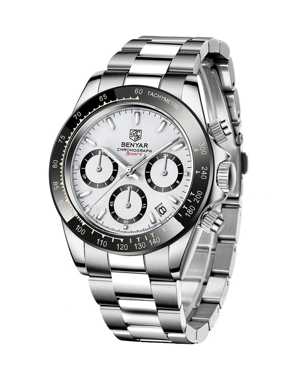 BENYAR Men Luxury Brand Chronograph Male Sport Watches Waterproof Stainless Steel Quartz Watch BY-5169