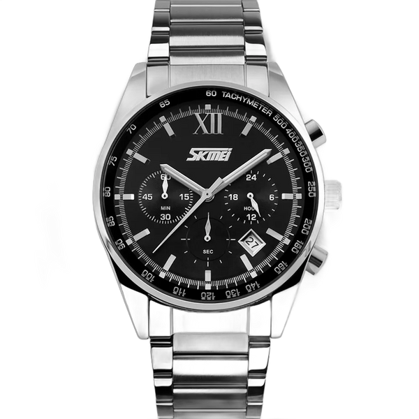 SKMEI 9096 Black Analog Chronograph Watch