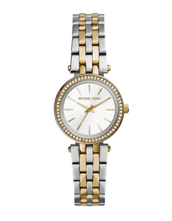 Michael Kors Darci Two-tone Stainless Steel White Dial Quartz Watch for Ladies - MK-3323