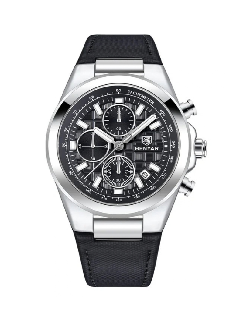 BENYAR Watches Leather Strap Luxury Waterproof Sport Quartz Watch  BY-5206