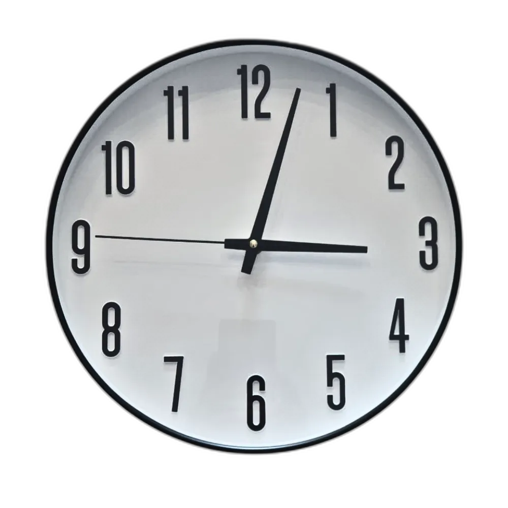 Home Decoration Round Plastic Wall Clock