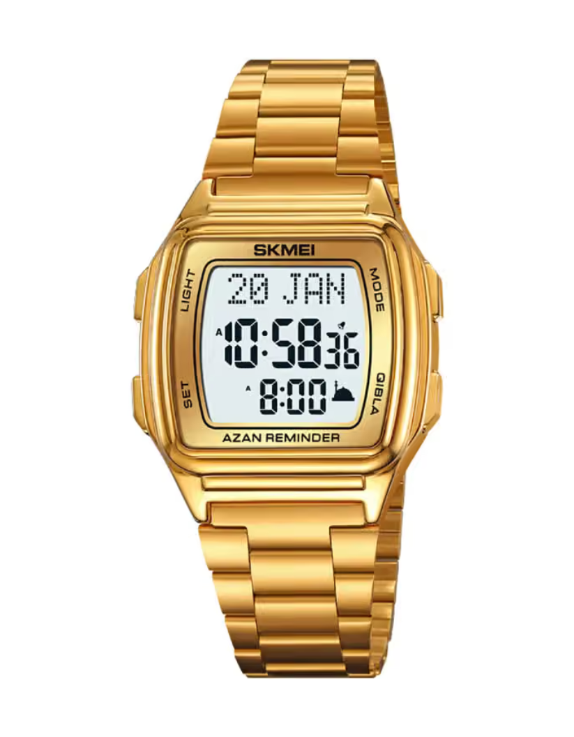Skmei 2240-GLD-DIGI Metal Band Men Watch