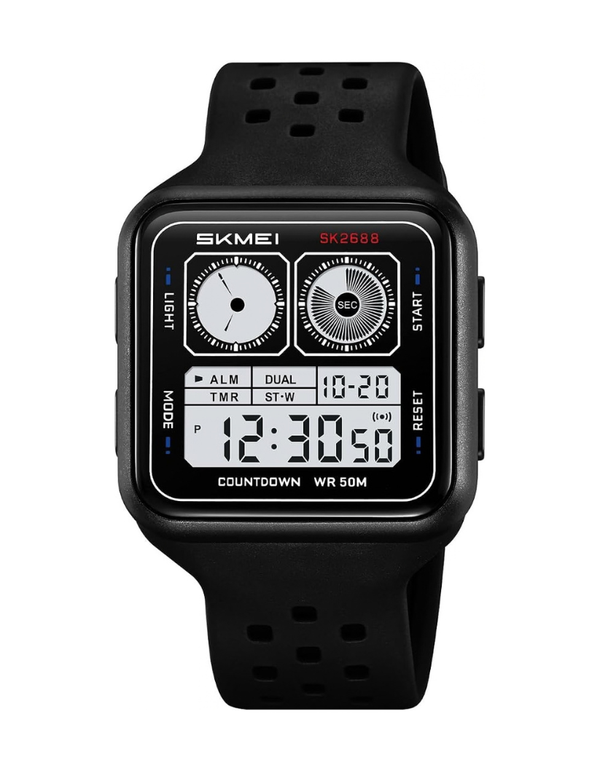 SKMEI 2688  Men's Multifunctional with Black Strap Digital Sports Watch