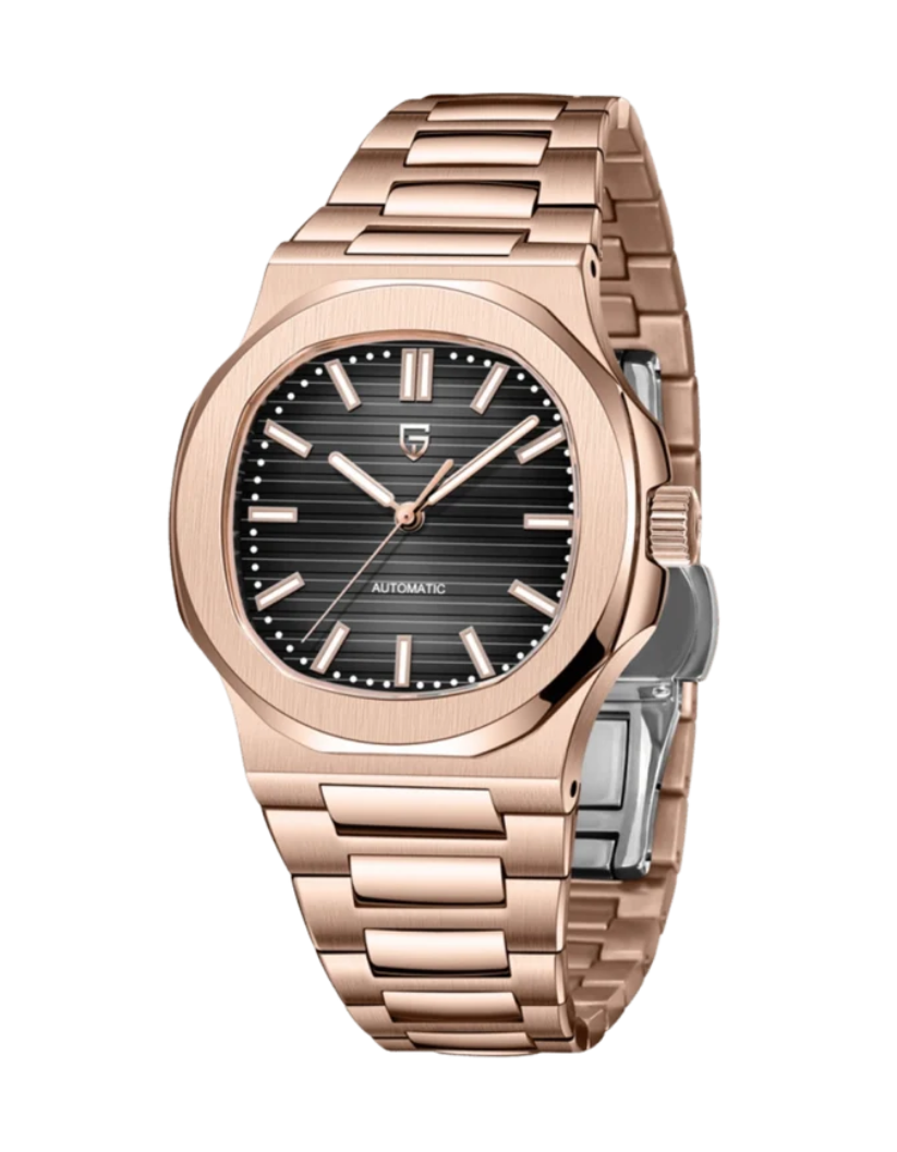 Pagani Design Copper Stainless Steel Black Dial Automatic Watch for Gents - PD1728